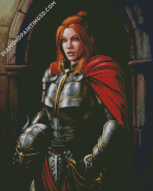 Redhead Warrior Lady Diamond Paintings