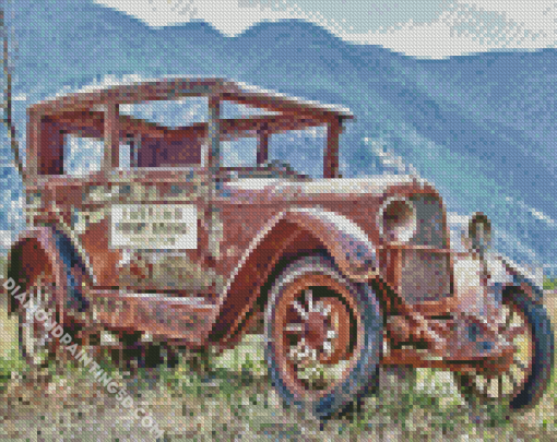 Rusty Ford Model T Diamond Paintings