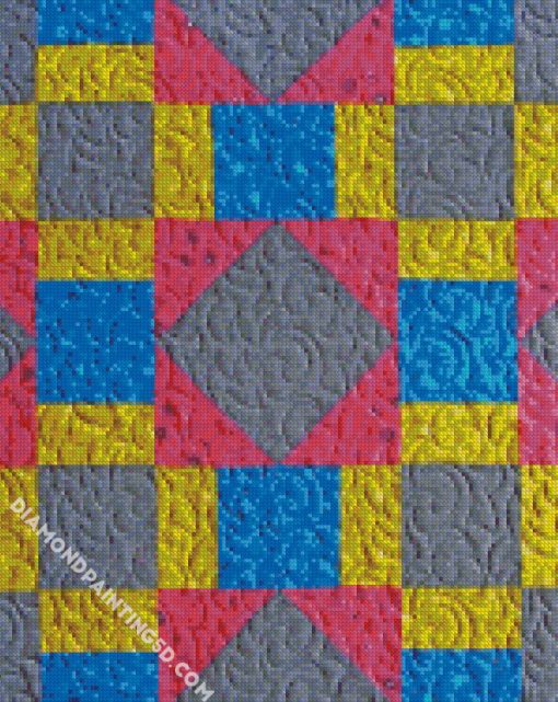 Colored Quilt Block Diamond Paintings