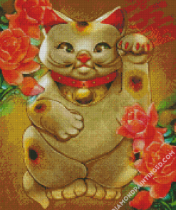 Cute Lucky Cat Art Diamond Paintings