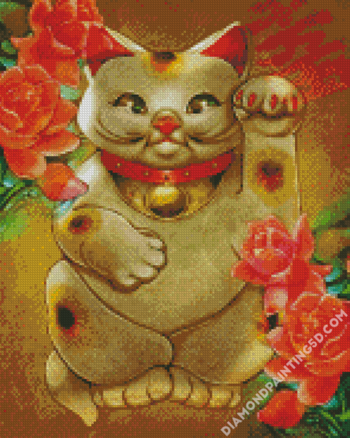 Cute Lucky Cat Art Diamond Paintings