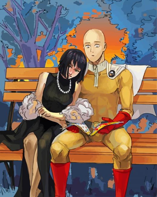 Saitama And Fubuki diamond painting