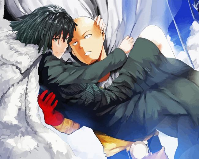 Saitama And Fubuki One Punch Man diamond painting