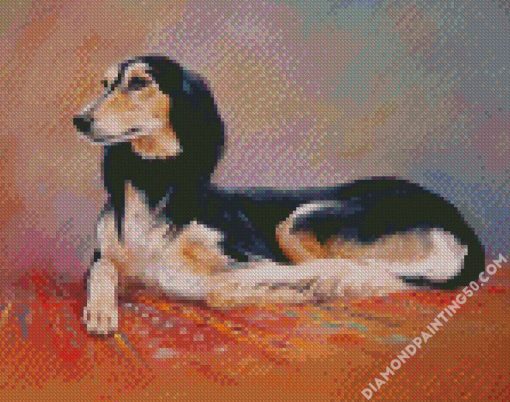 Saluki Dog Art diamond painting