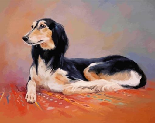 Saluki Dog Art diamond painting