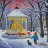 Snow Christmas Gazebo diamond painting