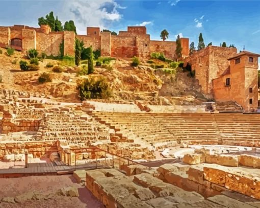 Spain Malaga Teatro Romano diamond painting