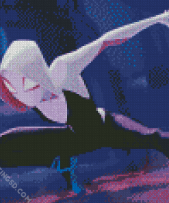 Spider Gwen Character Diamond Painting