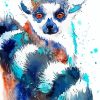 Splatter Lemur diamond painting