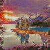 Sunset At Maligne Lake diamond painting