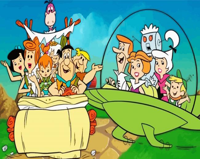 The Flintstones Cartoon Families diamond painting