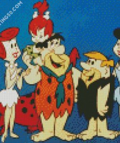 The Flintstones Cartoon Family diamond painting