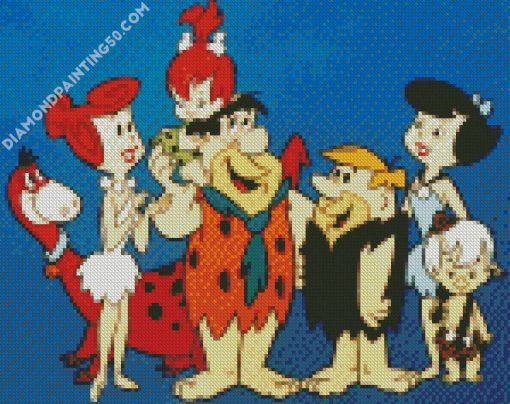 The Flintstones Cartoon Family diamond painting