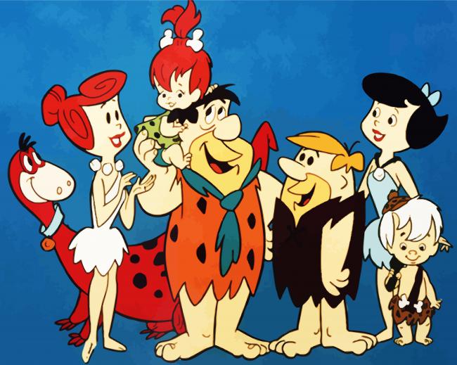 The Flintstones Cartoon Family diamond painting