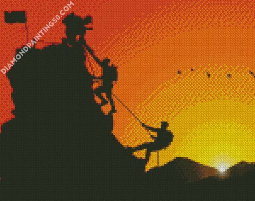 The Hikers Silhouette diamond painting