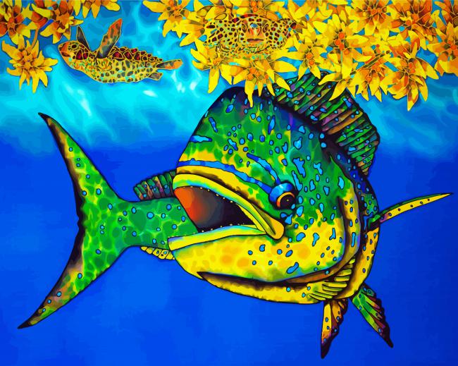 The Mahi Mahi Fish Art diamond painting