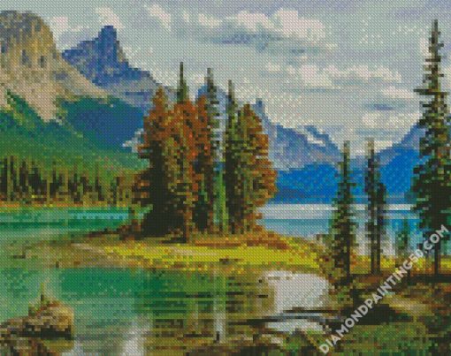 The Maligne Lake diamond painting