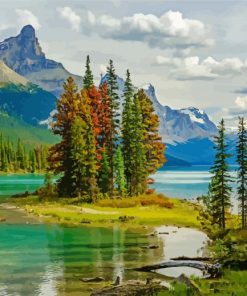 The Maligne Lake diamond painting