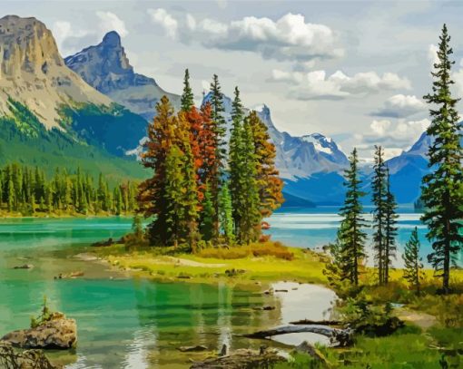 The Maligne Lake diamond painting