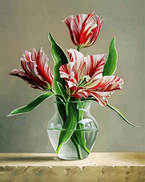 Tulips In Glass Vase diamond painting