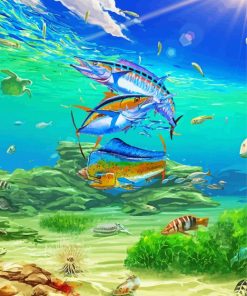 Tuna And Mahi Mahi Undersea diamond painting