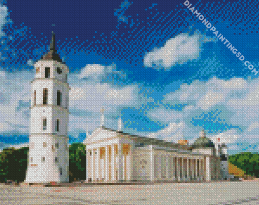 Vilnius Cathedral Lithuania diamond painting