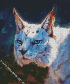 White Lynx Cat diamond painting