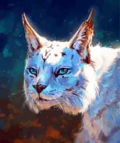 White Lynx Cat diamond painting