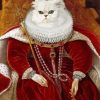 White Royal Cat Diamond Paintings