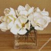 White Magnolias Glass Vase diamond painting