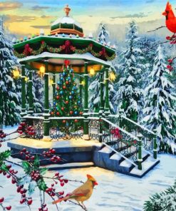 Winter Christmas Gazebo diamond painting