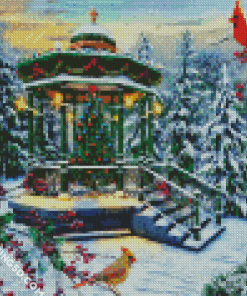 Winter Christmas Gazebo diamond painting