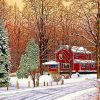 Winter Country Home diamond painting