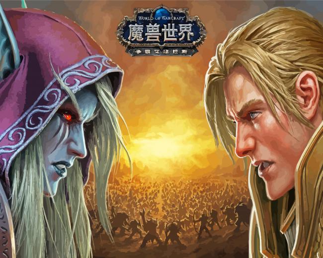 World Of Warcraft Battle For Azeroth Online Game Diamond Paintings