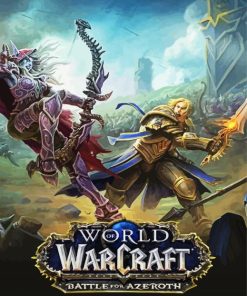 World Of Warcraft Battle For Azeroth Poster Diamond Paintings