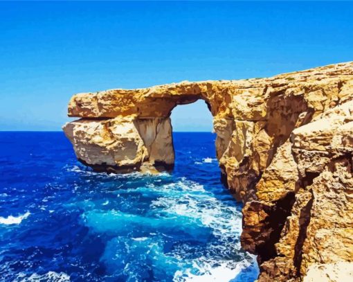 Aesthetic Azure Window Gozo Diamond Paintings