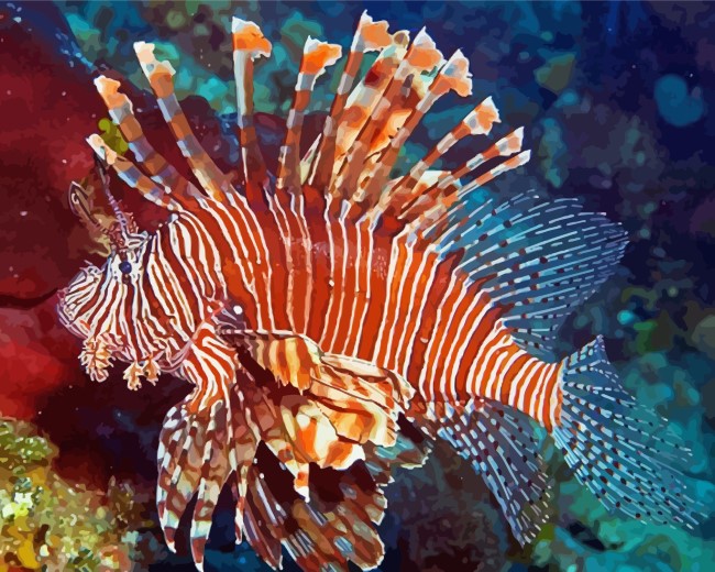 Aesthetic Lionfish Diamond Paintings