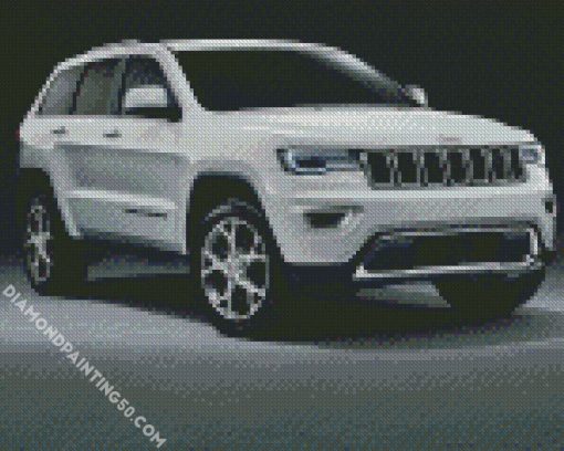 Aesthetic Grey Jeep diamond painting