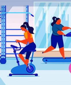 Aesthetic Gym Illustration Diamond Paintings