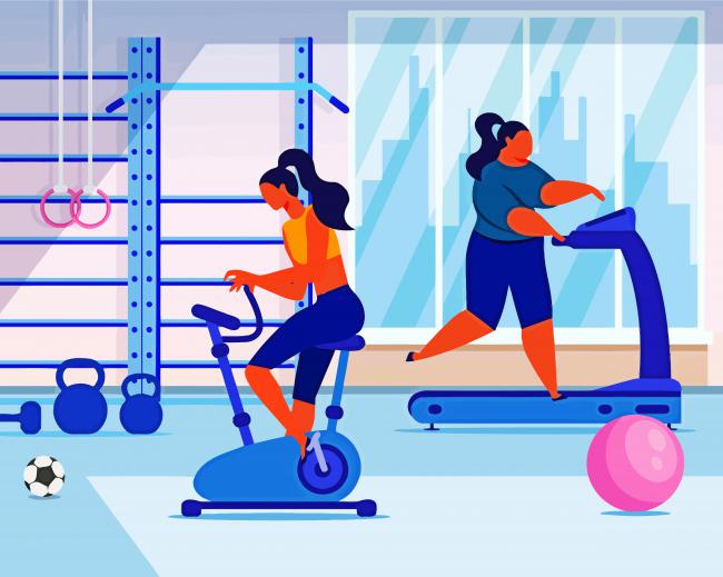 Aesthetic Gym Illustration Diamond Paintings