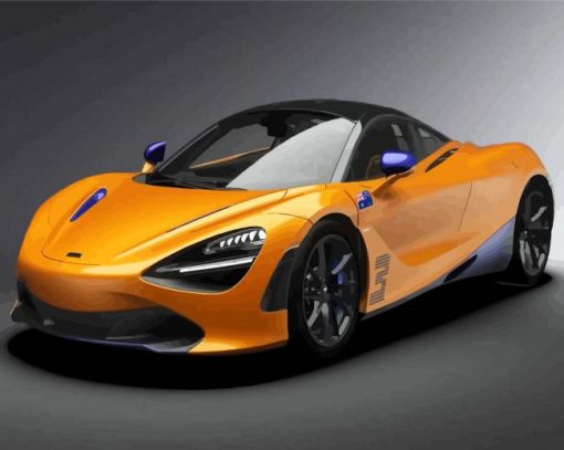 Orange Mclaren Diamond Paintings