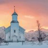 Aesthetic Winter Church Diamond Paintings