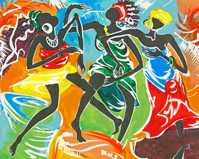 African Dancers Diamond Paintings