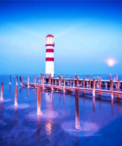 Am See Podersdorf Lighthouse diamond painting