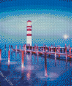 Am See Podersdorf Lighthouse diamond painting