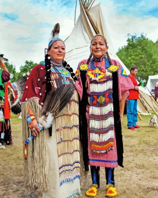 American Native Indian Ladies Diamond Paintings