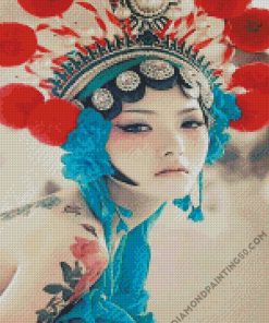 Asian Lady With Headdress diamond painting