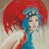 Asian Woman Wearing A Headdress diamond painting