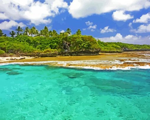 Beach In Niue Island Diamond Paintings