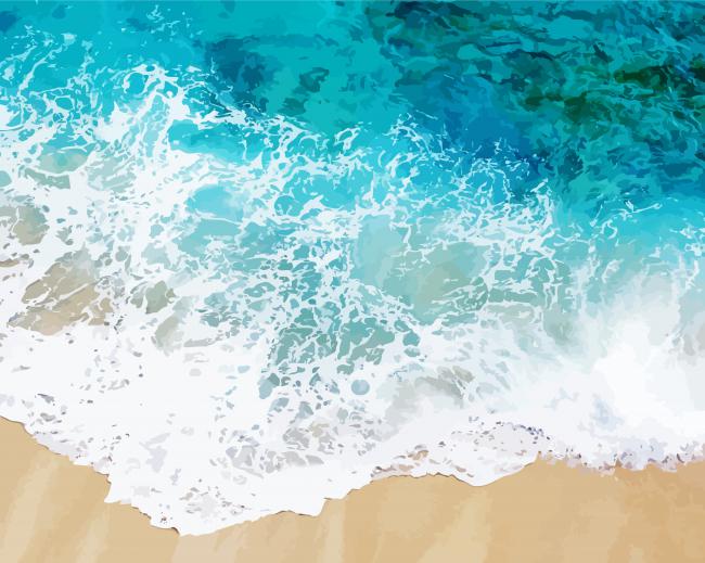 Beautiful Beach And Waves Diamond Paintings